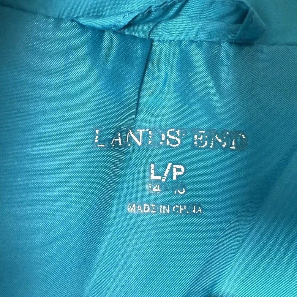 Lands' End Ladies Gilet 80%‎ Down & 20% Feather Teal - Women's Size Large 14/16